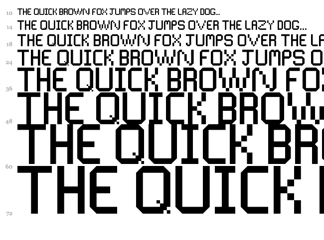 Space Theme font waterfall